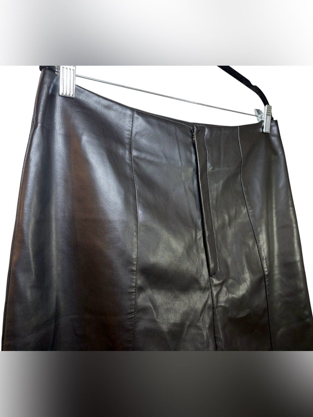 Commense Vegan Faux Leather High-Waisted Wide Leg Pants Size XL Femme Fatale - Picture 7 of 11
